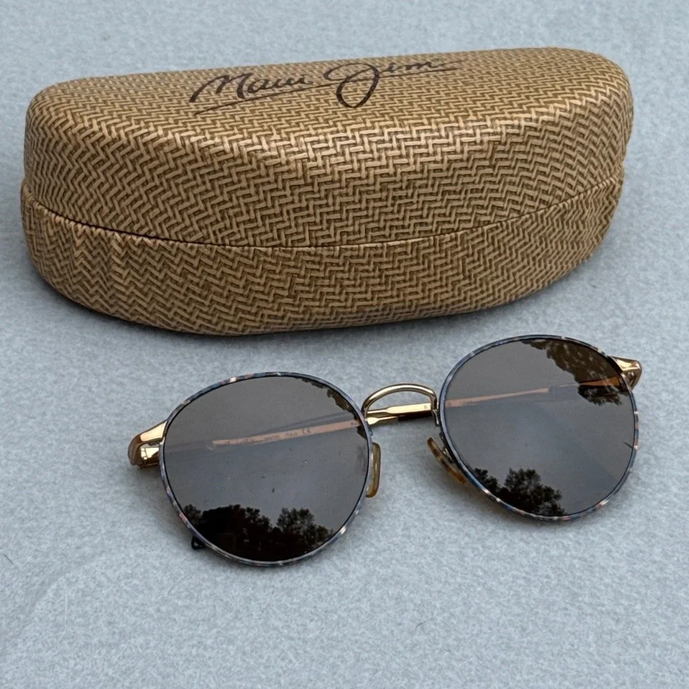 Vintage Brooks Brothers Sunglasses Round Tortoise Gold BB 101S 1006 Italy 52 20